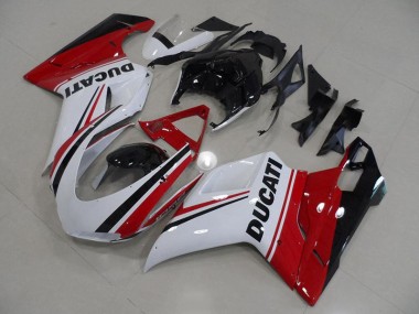 Ducati 848 1098 1198 07-14 Verkleidungen - Rot Weiß Schwarz Fabrik