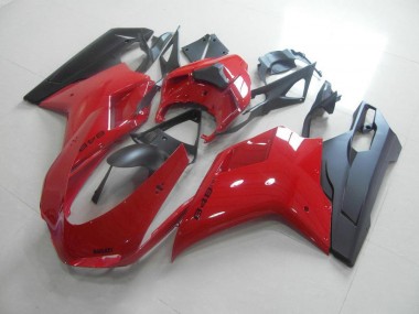 Ducati 848 1098 1198 07-14 Verkleidungen - Rot Schwarz Fabrik