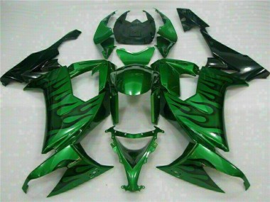 Kawasaki ZX10R 08-10 Verkleidungen - Grüne Flamme Fabrik