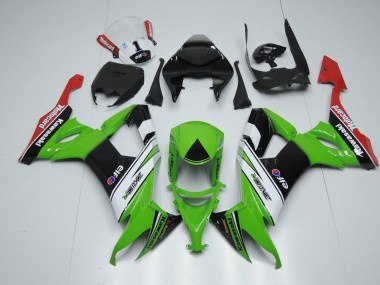 Kawasaki ZX10R 08-10 Verkleidungen - Weiß Schwarz Und Grün Fabrik