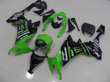 Kawasaki ZX10R 08-10 Verkleidungen - Grünes und Schwarz Monster Fabrik