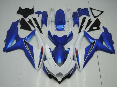 Suzuki GSXR 600 / 750 K8 08-10 Verkleidung - Weiß Blau Fabrik