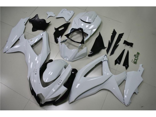 Suzuki GSXR 600 / 750 K8 08-10 Verkleidungen - Glänzend Weiß Fabrik Suzuki GSXR 600 / 750 K8 08-10 Verkleidungen - Glänzend Weiß Fabrik