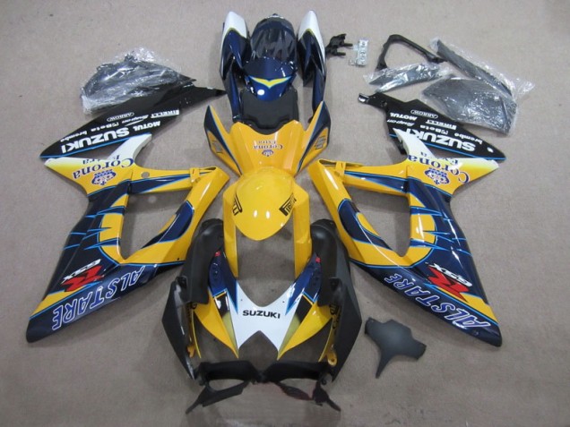 Suzuki GSXR 600 K8 08-10 Verkleidungen - Blau Gelb Corona Extra Fabrik