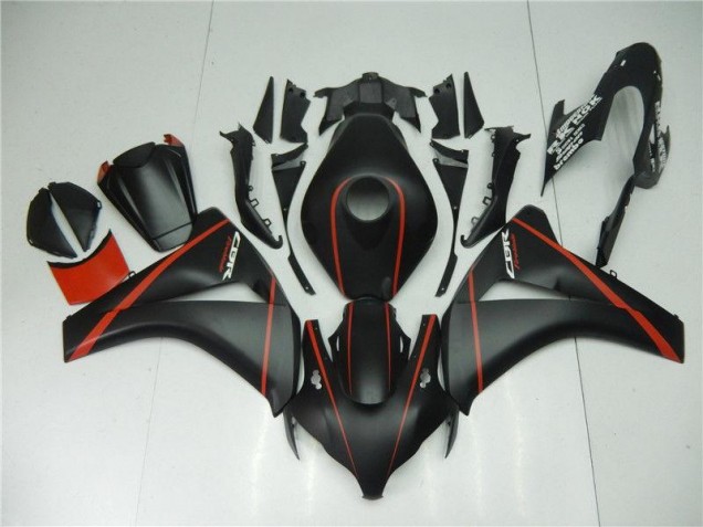 Honda CBR 1000 RR 08-11 Verkleidungen - Matt Schwarz Rot Fabrik