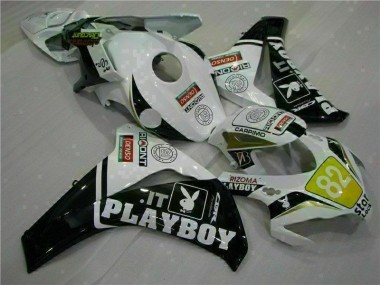 Honda CBR 1000 RR 08-11 Verkleidungen - Weiß Schwarz Playboy Fabrik