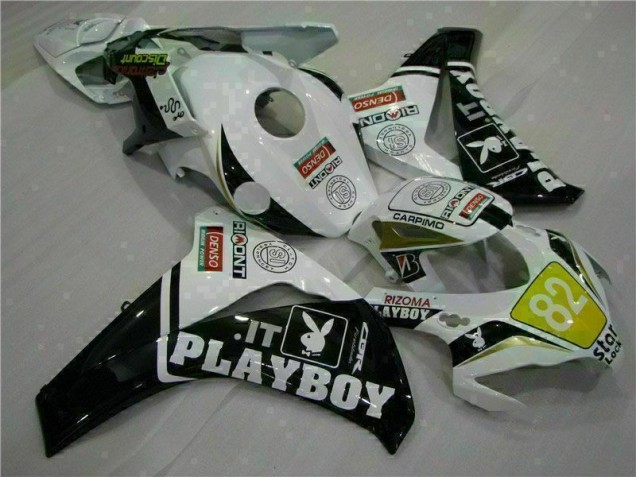 Honda CBR 1000 RR 08-11 Verkleidungen - Weiß Schwarz Playboy Fabrik Honda CBR 1000 RR 08-11 Verkleidungen - Weiß Schwarz Playboy Fabrik