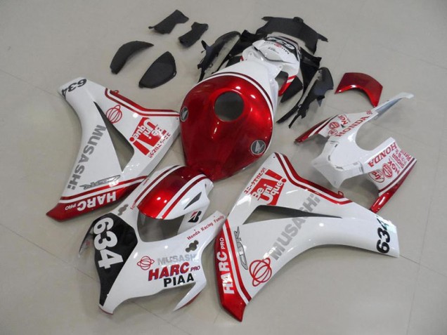 Honda CBR 1000 RR 08-11 Verkleidung - Weiß Rot HARC Pro PIAA 634 Fabrik Honda CBR 1000 RR 08-11 Verkleidung - Weiß Rot HARC Pro PIAA 634 Fabrik