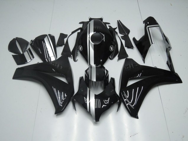 Honda CBR 1000 RR 08-11 Verkleidungen - Glänzend Schwarz mit silbernem Streifen Fabrik Honda CBR 1000 RR 08-11 Verkleidungen - Glänzend Schwarz mit silbernem Streifen Fabrik