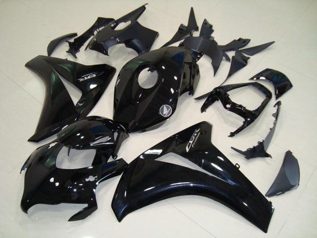 Honda CBR 1000 RR 08-11 Verkleidungen - Glänzend Schwarz Chrom Aufkleber Fabrik