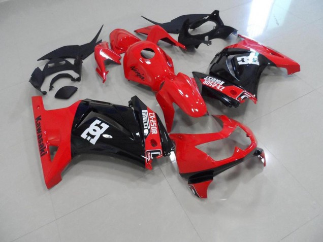 Kawasaki ZX 250R 08-12 Verkleidungen - Rot Schwarz Fabrik Kawasaki ZX 250R 08-12 Verkleidungen - Rot Schwarz Fabrik
