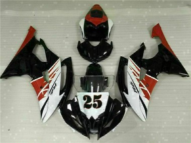 Yamaha R6 08-16 Vollverkleidung - Weiß Schwarz Fabrik