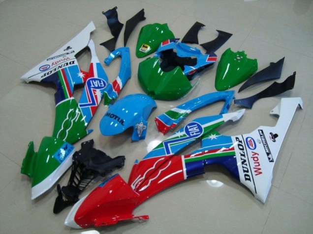 Yamaha R6 08-16 Verkleidungen - Blau Weiß Fiat Grün Rot Wudy Motul Dunlop Fabrik Yamaha R6 08-16 Verkleidungen - Blau Weiß Fiat Grün Rot Wudy Motul Dunlop Fabrik