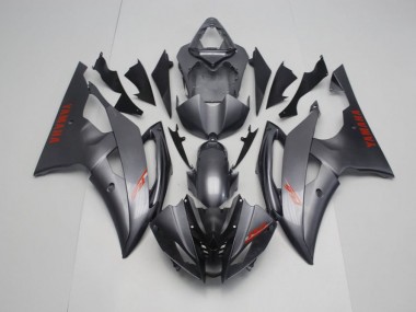 Yamaha R6 08-16 Verkleidungen - Matt Schwarz Grau Fabrik