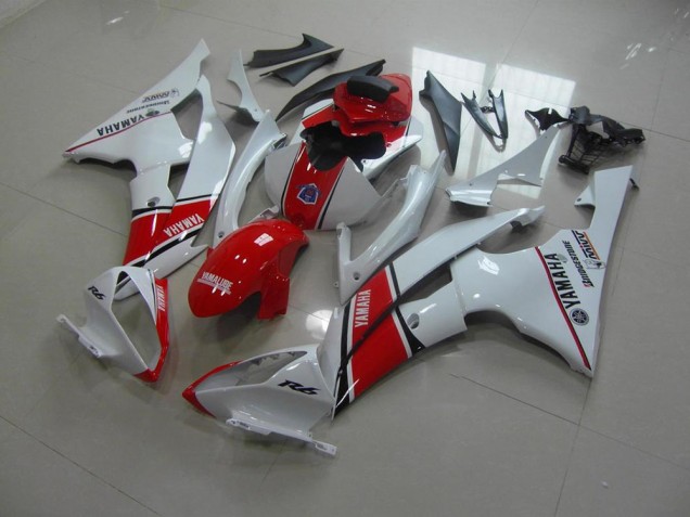 Yamaha R6 08-16 Verkleidungen - Weiß Rot OEM Stil Fabrik Yamaha R6 08-16 Verkleidungen - Weiß Rot OEM Stil Fabrik