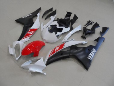 Yamaha R6 08-16 Verkleidungen - Weiß Und Matt Schwarz Fabrik