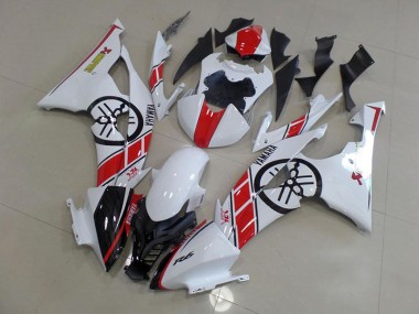 Yamaha R6 08-16 Verkleidungen - Weiß mit Big Yamaha Logo Fabrik