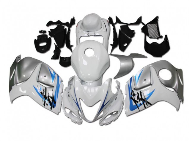 Suzuki GSXR 1300 Hayabusa 08-19 Verkleidungen - Weiß Blau Fabrik Suzuki GSXR 1300 Hayabusa 08-19 Verkleidungen - Weiß Blau Fabrik