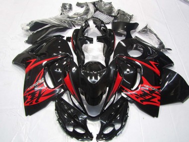 Suzuki GSXR 1300 Hayabusa 08-19 Verkleidungen - Schwarz Rot Fabrik