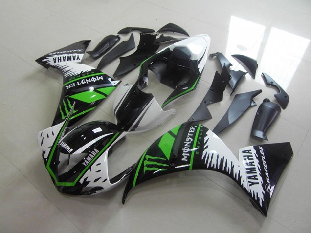 Yamaha R1 09-11 Verkleidungen - Weiß Grün Monster Fabrik Yamaha R1 09-11 Verkleidungen - Weiß Grün Monster Fabrik
