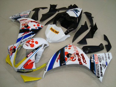 Yamaha R1 09-11 Verkleidungen - Weiß Schwarz Pepe Phone Fabrik
