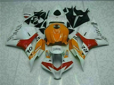 Honda CBR 600 RR 09-12 Verkleidungen - Weiß Orange Repsol Fabrik