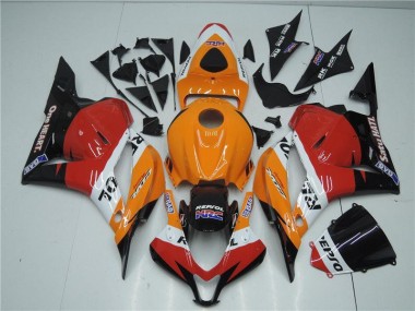 Honda CBR 600 RR 09-12 Verkleidungen - Orange Rot Schwarz Repsol Fabrik