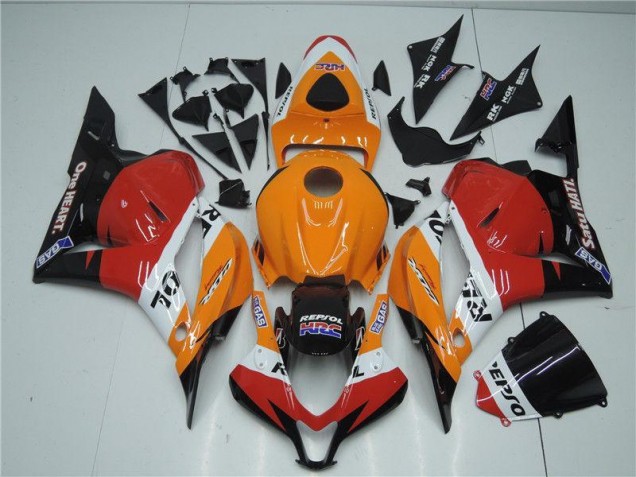 Honda CBR 600 RR 09-12 Verkleidungen - Orange Rot Schwarz Repsol Fabrik Honda CBR 600 RR 09-12 Verkleidungen - Orange Rot Schwarz Repsol Fabrik