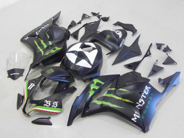 Honda CBR 600 RR 09-12 Verkleidungen - Monster Matt Schwarz Fabrik