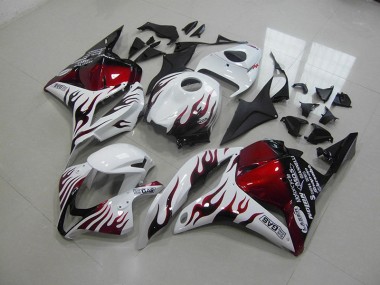 Honda CBR 600 RR 09-12 Verkleidungen - Rote Schwarz Flamme Fabrik