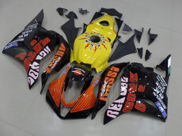 Honda CBR 600 RR 09-12 Verkleidungen - Gelb Rossi Rennen Fabrik Honda CBR 600 RR 09-12 Verkleidungen - Gelb Rossi Rennen Fabrik