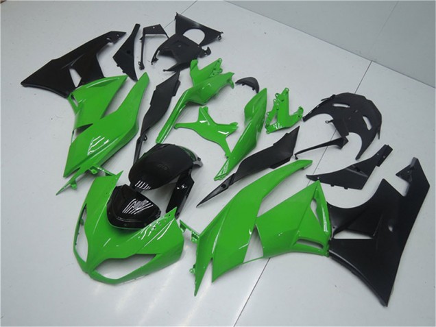 Kawasaki ZX6R 09-12 Vollverkleidung - Grün Schwarz Fabrik