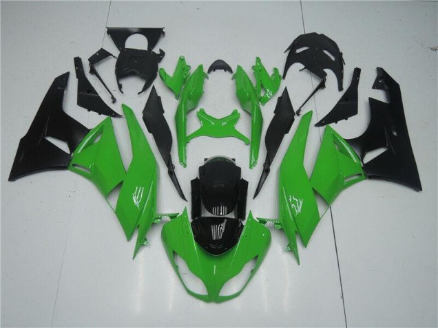 Kawasaki ZX6R 09-12 Vollverkleidung - Grün Schwarz Fabrik