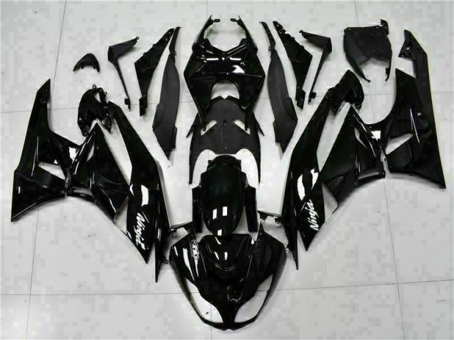 Kawasaki ZX6R 09-12 Verkleidungen - Schwarz Weißer Ninja Fabrik