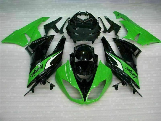 Kawasaki ZX6R 09-12 Vollverkleidung - Schwarz Grün Fabrik