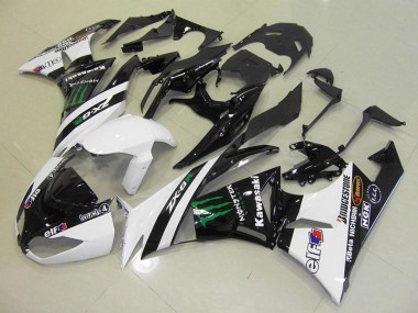 Kawasaki ZX6R 09-12 Verkleidungen - Weiß Monster Fabrik