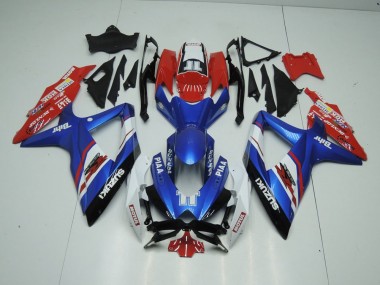 Suzuki GSXR 1000 K9 09-16 Verkleidungen - Blau und Rot Fabrik