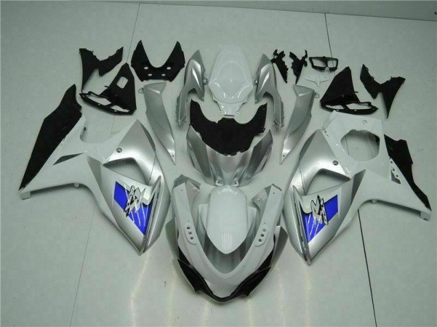 Suzuki GSXR 1000 K9 09-16 Verkleidungen - Silber Weiß Fabrik Suzuki GSXR 1000 K9 09-16 Verkleidungen - Silber Weiß Fabrik