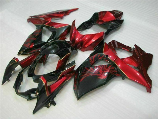 Suzuki GSXR 1000 K9 09-16 Verkleidungen - Rot Flamme Schwarz Fabrik Suzuki GSXR 1000 K9 09-16 Verkleidungen - Rot Flamme Schwarz Fabrik