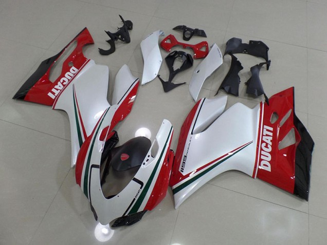 Ducati 1199 11-14 Verkleidung - Weiß Rot Fabrik