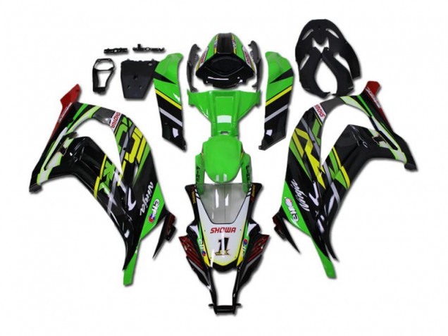 Kawasaki ZX10R 11-15 Verkleidung - Grün Schwarz Fabrik
