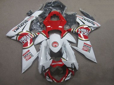 Suzuki GSXR 600 K11 11-24 Verkleidungen - Weiß Lucky Strike Rot Motul Fabrik