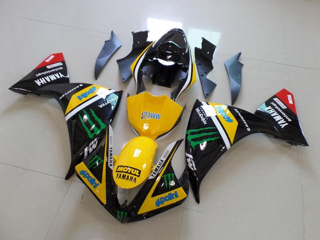 Yamaha R1 12-14 Verkleidung - Gelb Schwarz Monster Fabrik Yamaha R1 12-14 Verkleidung - Gelb Schwarz Monster Fabrik