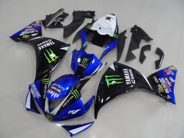 Yamaha R1 12-14 Verkleidung - BlauSchwarz Monster Fabrik Yamaha R1 12-14 Verkleidung - BlauSchwarz Monster Fabrik