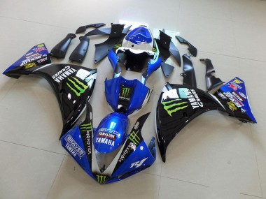 Yamaha R1 12-14 Verkleidungen - BlauSchwarz Monster Fabrik
