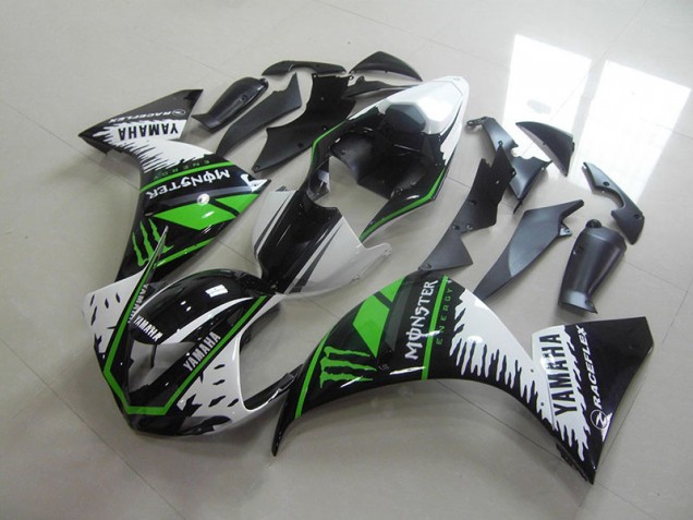 Yamaha R1 12-14 Verkleidungen - Weiß Grün Monster Fabrik Yamaha R1 12-14 Verkleidungen - Weiß Grün Monster Fabrik