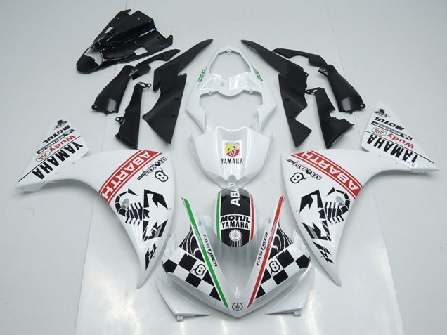 Yamaha R1 12-14 Verkleidungen - Weiß Schwarz Abrath Fabrik Yamaha R1 12-14 Verkleidungen - Weiß Schwarz Abrath Fabrik