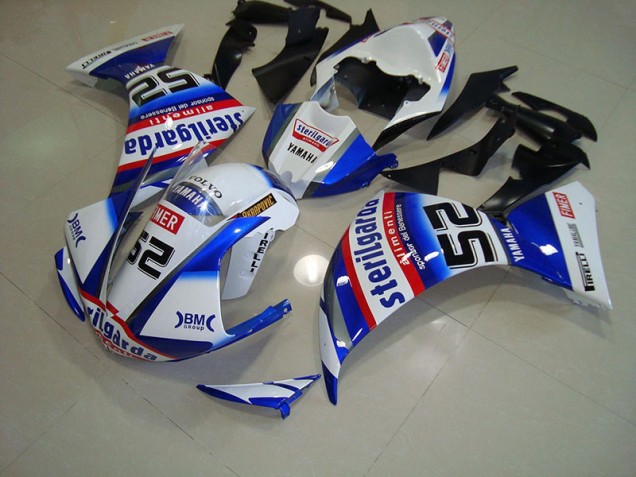Yamaha R1 12-14 Verkleidungen - Weiß Schwarz Sterilgarda Fabrik Yamaha R1 12-14 Verkleidungen - Weiß Schwarz Sterilgarda Fabrik