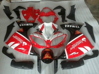 Yamaha R1 12-14 Verkleidungen - Rot Weiß Und Schwarz Grafik Fabrik