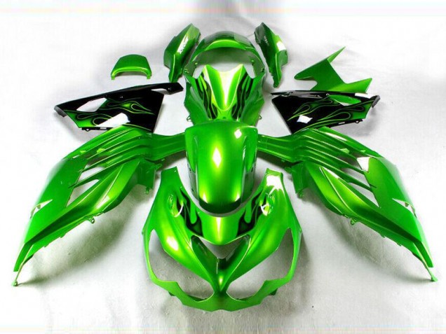 Kawasaki ZX14R ZZR 1400 12-21 Verkleidungen - Grün Schwarz Fabrik Kawasaki ZX14R ZZR 1400 12-21 Verkleidungen - Grün Schwarz Fabrik